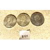 Image 2 : LOT OF 3 - CND SILVER ONE DOLLAR COINS - 1966 & 1967