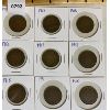 Image 1 : LOT OF 9 - CDN LARGE ONE CENT COINS