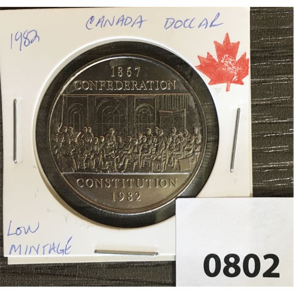 1867-1982 CDN CONFEDERATION DOLLAR MS 64 FROM MINT ROLL