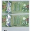 Image 2 : LOT OF 2 - 2012 CANADA $20 BILL CHOICE - UNCIRCULATED