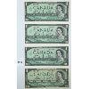 Image 1 : LOT OF 4 - 1967 CANADA $1 BILL CHOICE - UNCIRCULATED