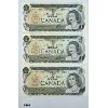 Image 1 : LOT OF 3 - 1973 ONE DOLLAR BANKNOTES - CONSECUTIVE SERIAL NUMBERS