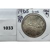 Image 1 : 1965 CDN UNCIRCULATED SILVER DOLLAR - SMALL BEADS POINTED FIVE