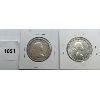 Image 2 : LOT OF 2 - CDN FIFTY CENT PIECES - 1955 AND 1956