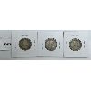 Image 2 : LOT OF 3 - CDN TWENTY FIVE CENT PIECES - 1910, 12, 13