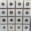 Image 2 : LOT OF 16 - CDN SILVER 10 CENT COINS - 1901 TO 1936