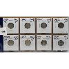Image 1 : LOT OF 8 - CDN SILVER 10 CENT COINS - 1947 TO 1967