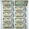 Image 2 : LOT OF 20 - CDN ONE DOLLAR BANKNOTES - SEE ALL PICS