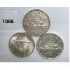 Image 1 : LOT OF 3 - CDN SILVER DOLLARS - 1965, 1966, 1967