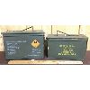 Image 1 : LOT OF 2 - METAL MILITARY AMMO BOXES