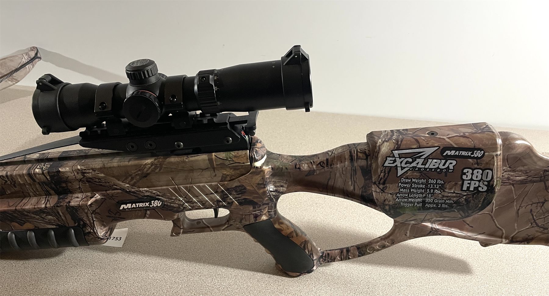 EXCALIBUR MATRIX 380 CROSSBOW W/ TACT 100 ILLUMINATED SCOPE - SEE ALL ...