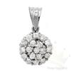 Image 1 : Genuine 1.52 ctw Diamond Cluster Pendant 14K W Gold
