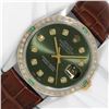 Image 1 : Rolex Datejust Mens 36 Olive Green Diamond Bezel 18K/SS Oyster Perpetual With Le