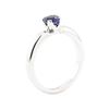 Image 4 : 0.70 ctw Sapphire Solitaire Ring - 14KT White Gold