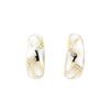 Image 1 : Kabana 0.25 ctw Diamond and Inlaid Mother of Pearl Earrings - 14KT Yellow Gold