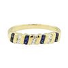 Image 2 : 0.50 ctw Blue Sapphire and Diamond Ring - 14KT Yellow Gold