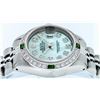 Image 3 : Rolex Ladies Stainless Steel Blue MOP Diamond & Emerald Datejust Wristwatch