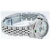 Image 9 : Rolex Ladies Stainless Steel Blue MOP Diamond & Emerald Datejust Wristwatch