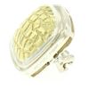 Image 3 : Krypell Sterling Silver & 14k Yellow Gold Square Cushion Python Pattern Earrings
