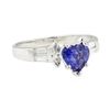 Image 1 : 1.87 ctw Sapphire and Diamond Ring - 14KT White Gold