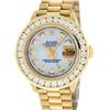 Image 1 : Rolex Ladies 18K Yellow Gold President Mother Of Pearl 2.15 ctw Diamond Wristwat