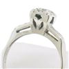 Image 4 : Vintage 14K White Gold 0.37 ctw Diamond Engagement Ring with 4 Accent Diamonds