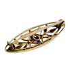 Image 5 : Antique Art Nouveau Krementz 14k Gold Diamond Pearl Open Etched Leaf Pin Brooch