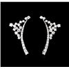 Image 1 : 2.28 ctw Diamond Earrings - 14KT White Gold