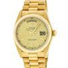 Image 2 : Rolex Mens 18K Yellow Gold Champagne Index Quickset President Wristwatch