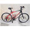 Image 2 : RED/BLACK TREK 3500, 21 SPEED, 18" FRAME MOUNTAIN BIKE (MISSING FRONT BRAKE)