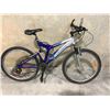 Image 2 : GREY AND PURPLE NAKAMURA AVALANCHE 21 SPEED, 17" FRAME, FULL SUSPENSION  MOUNTAIN BIKE