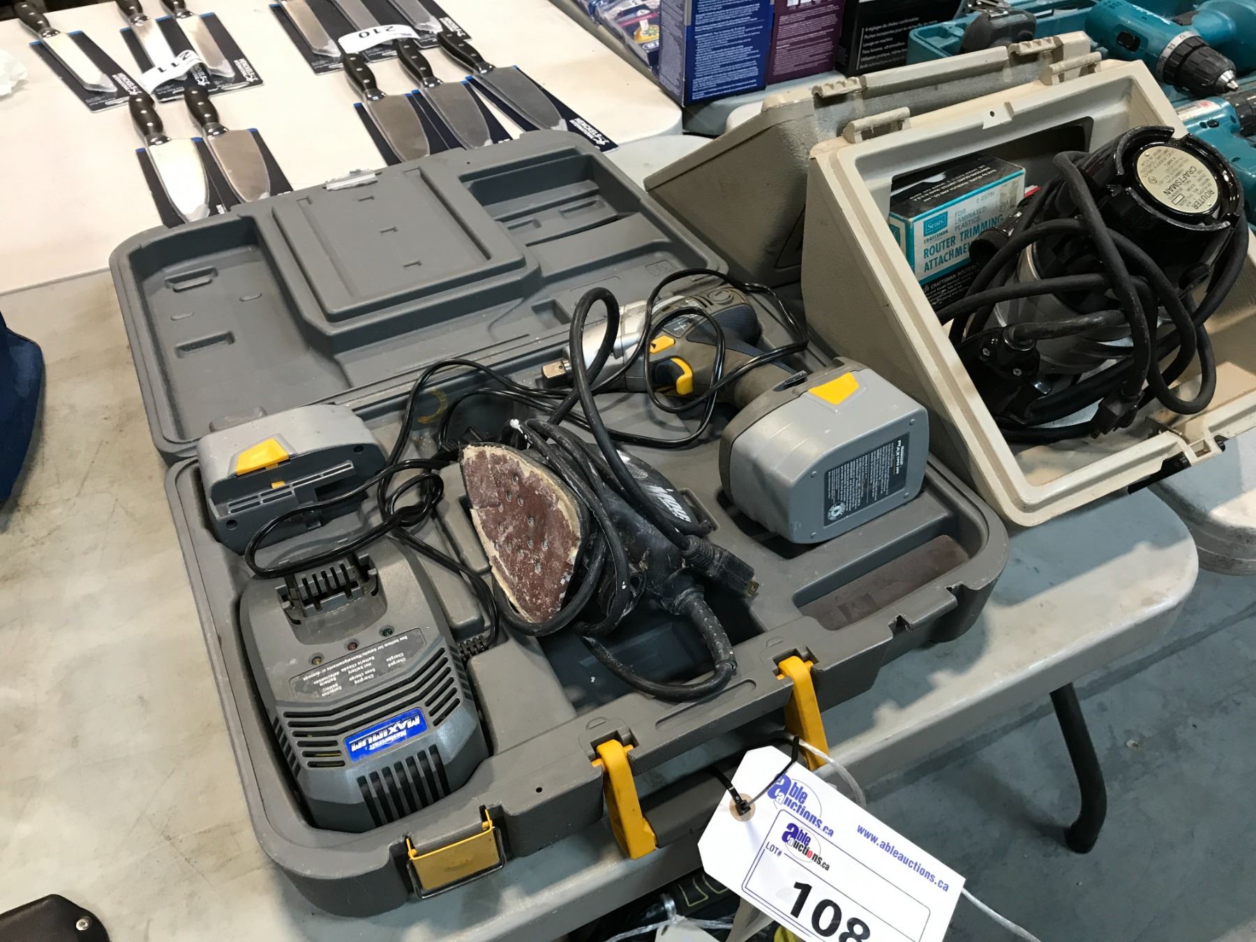 CRAFTSMAN 120V MOUSE SANDER, CRAFTSMAN 120V ROUTER WITH ASSORTED BITS ...