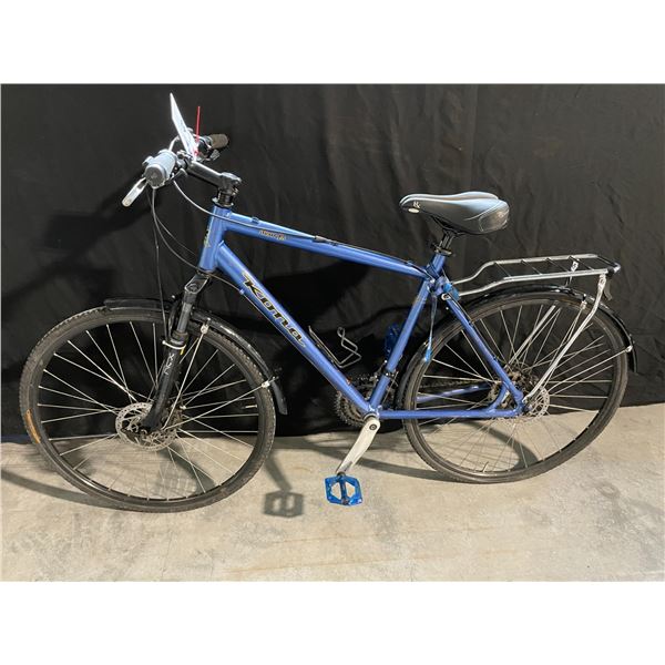 BLUE KONA DEW RS, 27 SPEED FRONT SUSPENSION HYBRID STYLE ROAD BIKE WITH FULL DISC BRAKES