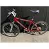 Image 1 : RED DUNLOP TELLURIDE, 21 SPEED FRONT SUSPENSION MOUNTAIN BIKE