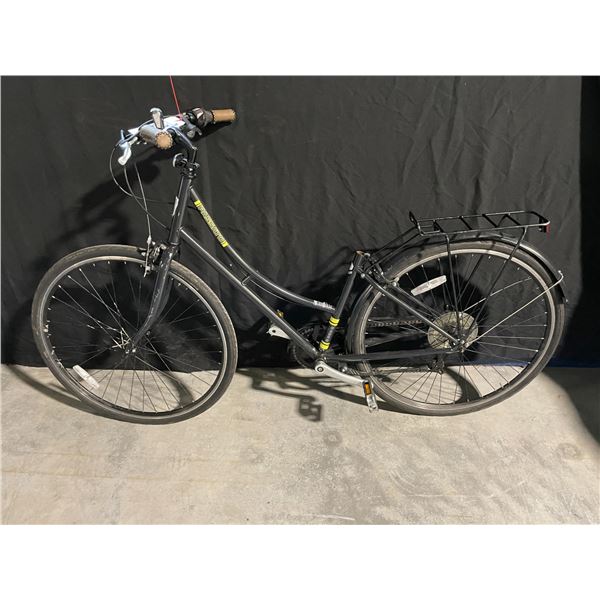 BLACK DIADORA PASSATO, 7 SPEED CRUISER BIKE ( MISSING SEAT )