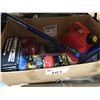 Image 2 : STANLEY JUMPER PACK, CATALYTIC CONVERTER, ASSORTED PAD LOCKS, SMALL PORTABLE AIR COMPRESSOR AND