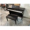 Image 2 : YAMAHA CLAVINOVA ELECTRIC PIANO WITH BENCH ( MINOR DAMAGE TO SIDE, IN WORKING CONDITION )