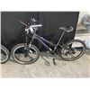Image 2 : 2 KIDS BIKES: PURPLE TECHTEAM, 6 SPEED FRONT SUSPENSION MOUNTAIN BIKE & BLACK TREK, 6 SPEED FRONT