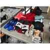 Image 1 : LOT OF ASSORTED MEN'S CLOTHING INCLUDING NIKE SLIDES, SUPREME HAT AND RED TRACK SUIT