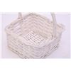 Image 1 : White whicker basket and wine bottle box