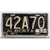 Image 1 : #127  ALBERTA 1953 LICENCE PLATE WITH ADDED "1953