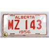 Image 1 : #129  ALBERTA 1956 LICENCE PLATE MZ 143 CANADA