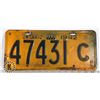 Image 1 : #164 ONTARIO 1942 LICENCE PLATE 47431C WORLD WAR