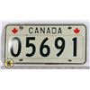 Image 1 : #187 CANADIAN MILITARY ARMY LICENCE PLATE 05691