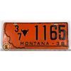 Image 1 : #212  RARE U.S.A. AMERICAN LICENCE PLATE 1937 1938