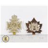 Image 1 : #412 LOT OF 2 CANADIAN MILITARY INSIGNIA CAP BADGE