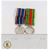 Image 1 : #435 TWO MINIATURE BRITISH MEDALS DEFENCE AND