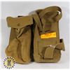 Image 1 : #466 VINTAGE WW2 CANADIAN BREN GUN POUCHES PAIR