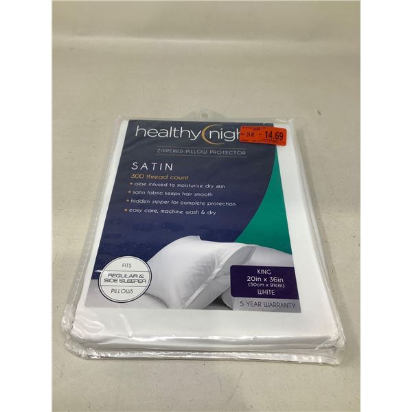Healthy Night Zippered Pillow Protector (King)