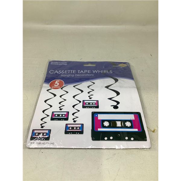 Cassette Tape Whirls 5 Pieces